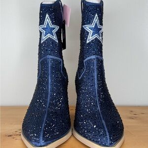 Blue Star-Studded Cowboys Women's Boots